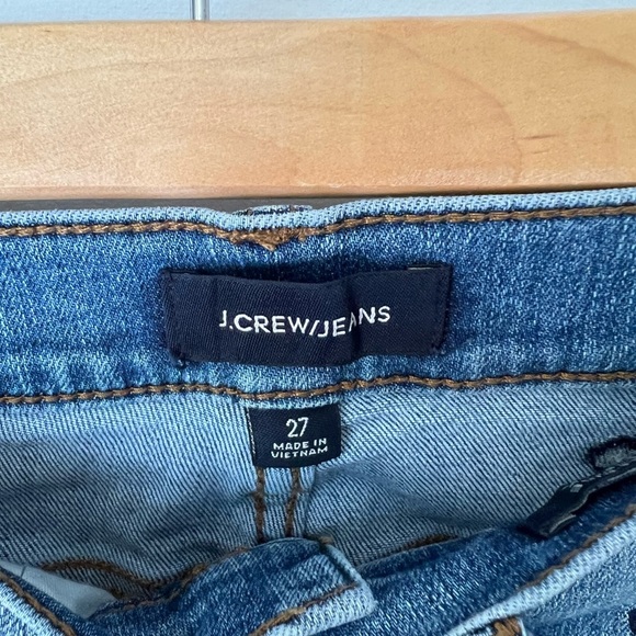 J. Crew Embroidered Blue Polka Dots High Rise Cotton Woman’s Jeans Size 27 - Picture 8 of 8